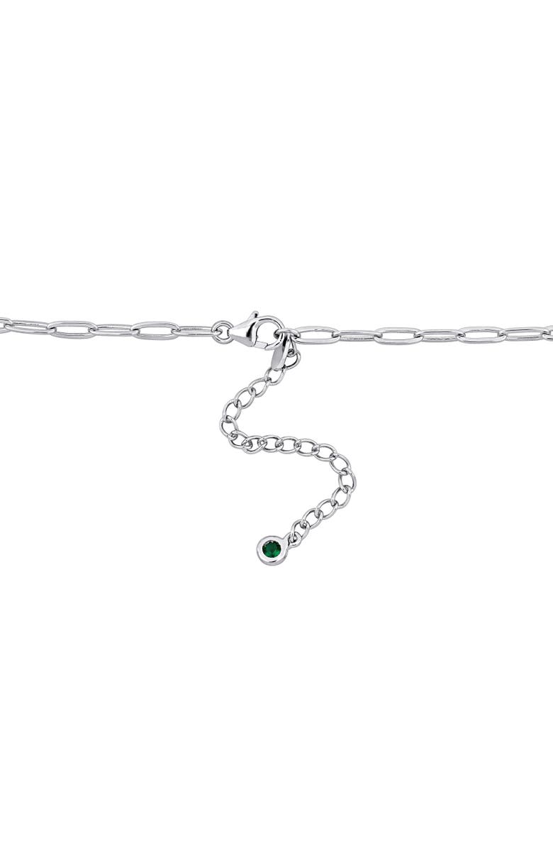 Julianna B. Lab-Created Emerald Tennis Necklace, Alternate, color, Emerald