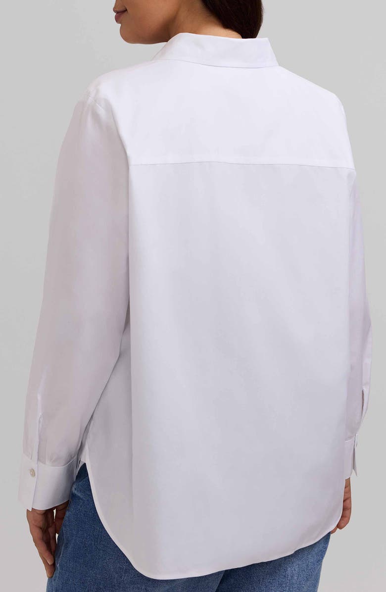 Foxcroft Meghan Non-Iron Cotton Button-Up Shirt, Alternate, color, White