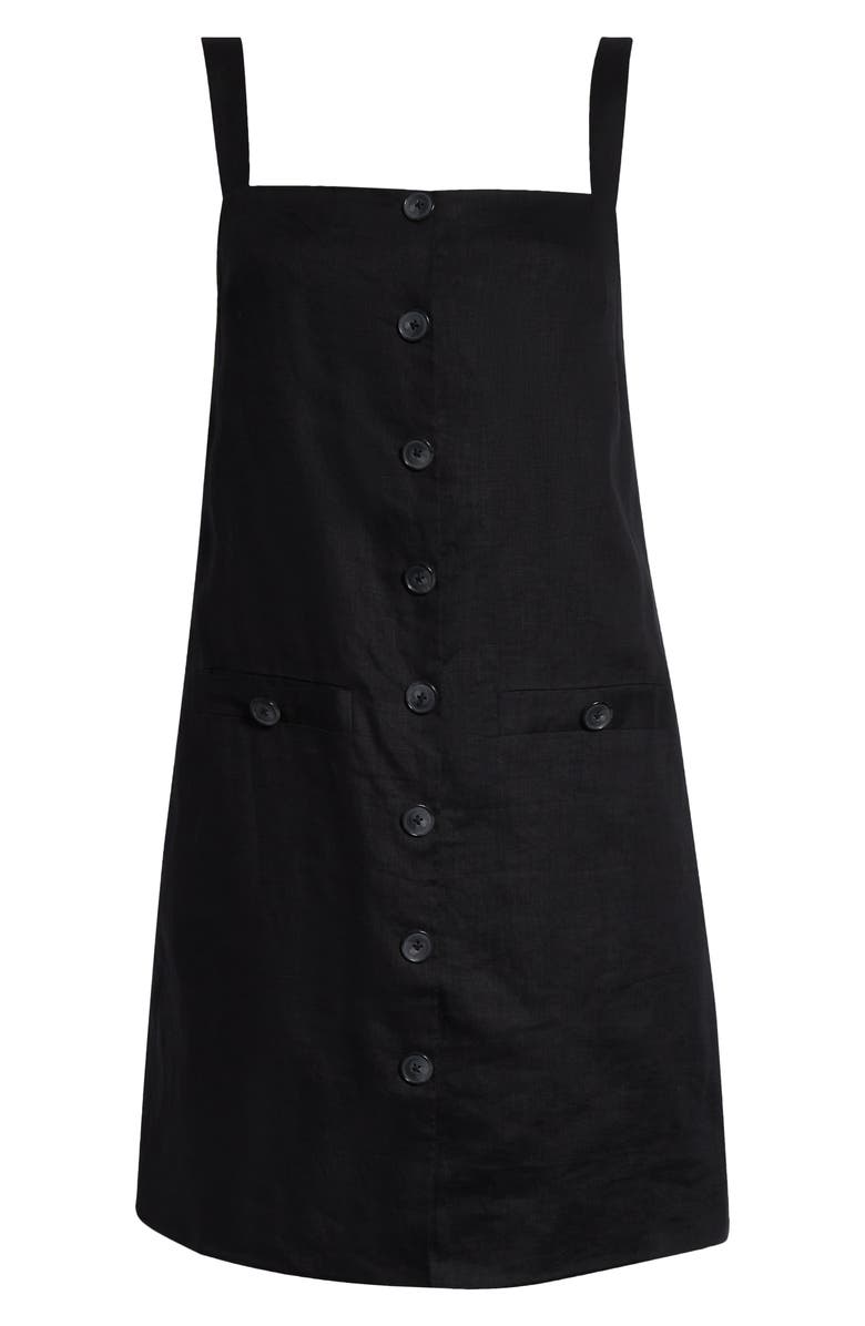 Veronica Beard Nico Linen Dress, Alternate, color, Black