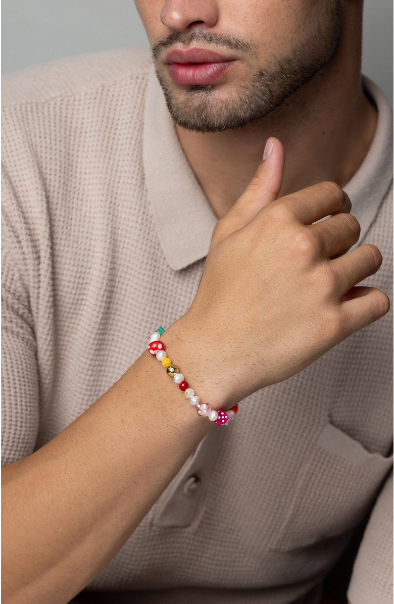 Nialaya Berry Pearl Bracelet, Alternate, color, Multicolor