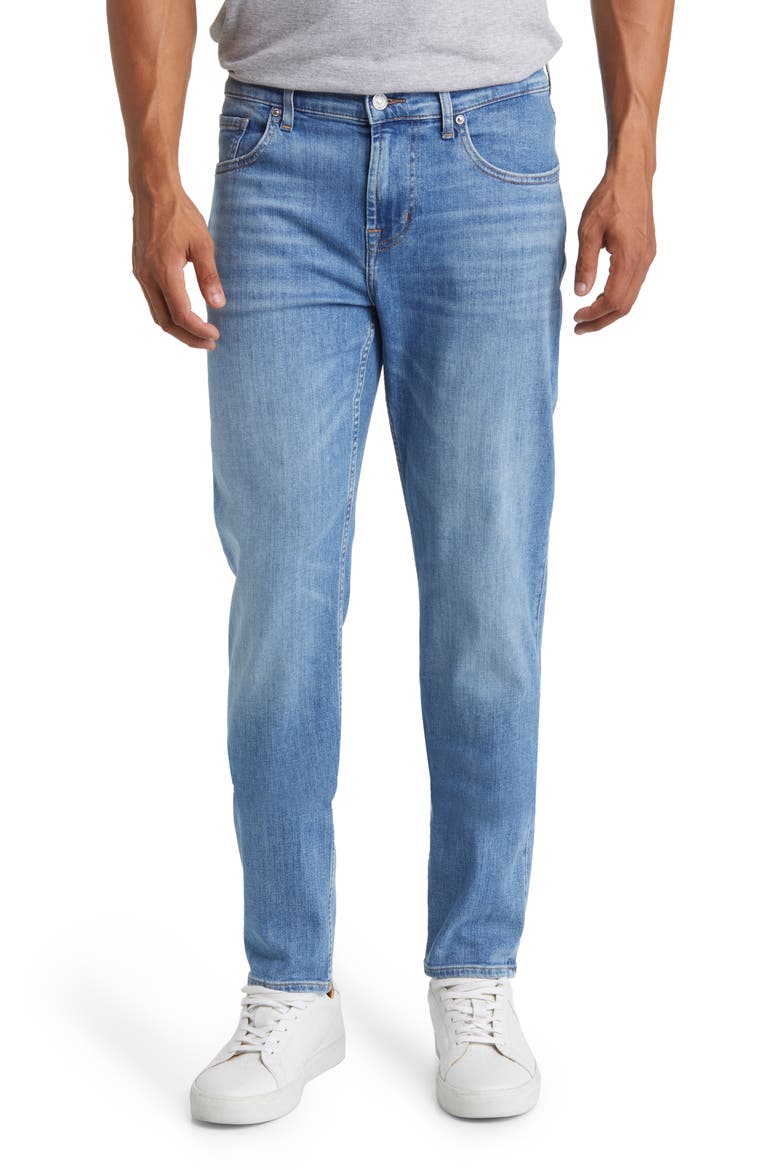 Slimmy Tapered Stretch Cotton Jeans, Main, color, PUZZLE
