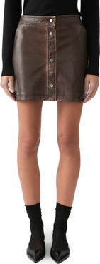 DELUC Thomas Faux Leather Miniskirt