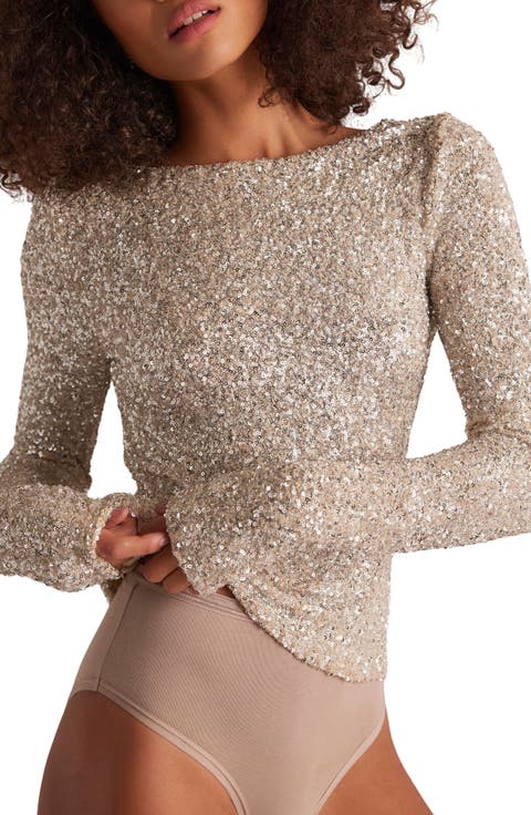 Intimately FP Leading the Way Sequin Long Sleeve Tee