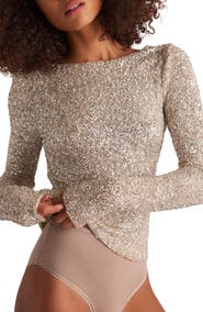 Free People Intimately FP Leading the Way Sequin Long Sleeve Tee