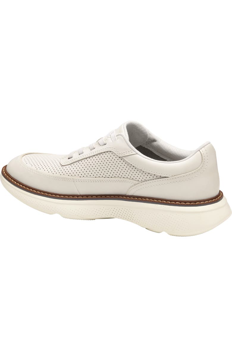 Johnston & Murphy <p>Hayden Stretch U-Throat Leather Oxford (Men) </p>, Alternate, color, White Full Grain