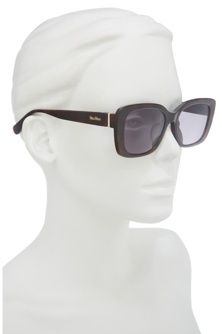 55mm Round Sunglasses, Alternate, color, DARK HAVANA / SMOKE
