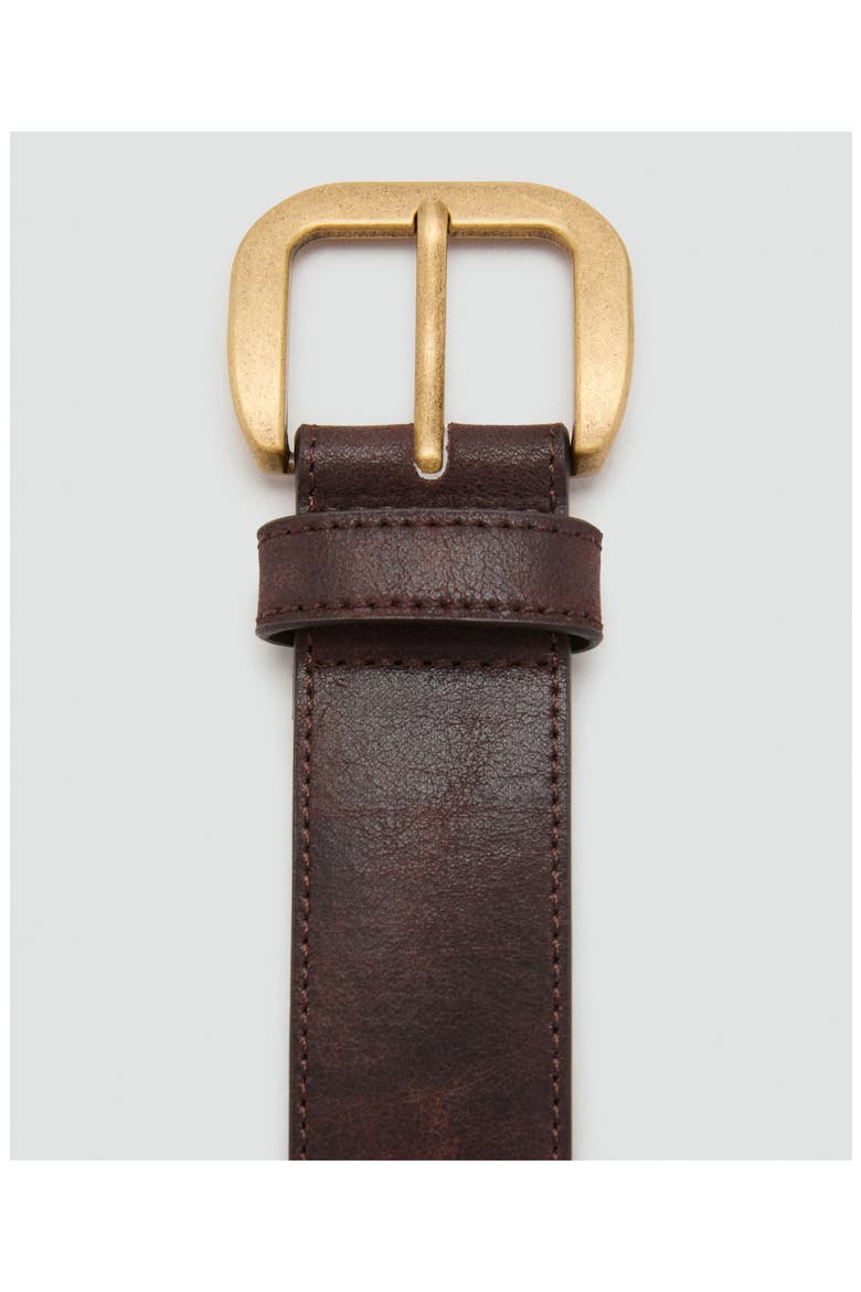Faux Leather Belt, Alternate, color, CHOCOLATE