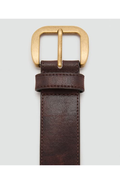 Mango Faux Leather Belt In Brown