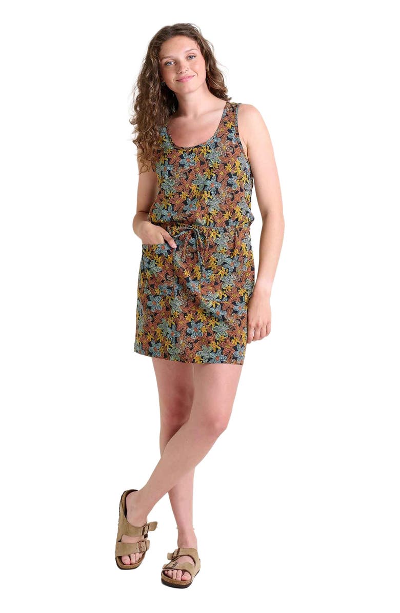 Toad & Co Sunkissed Livvy Sleeveless Dress, Main, color, Black Floral Dot Print