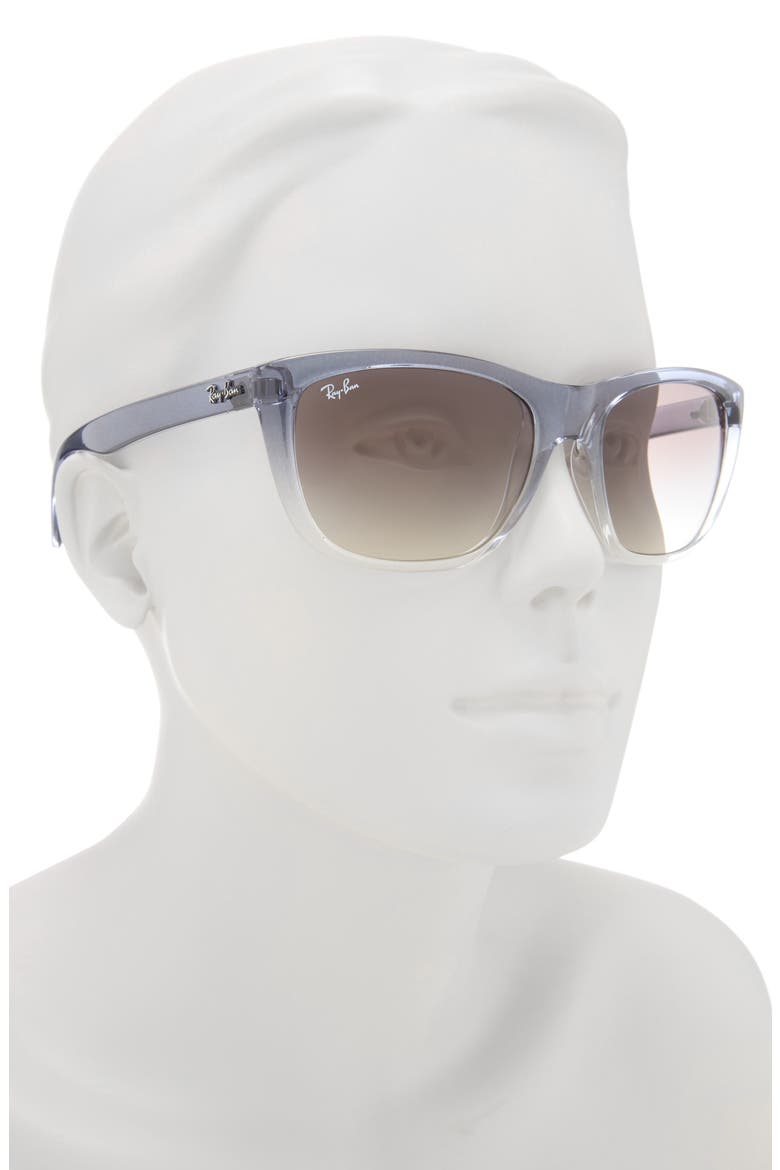 60mm Square Sunglasses, Alternate, color, TRANSPARENT BLUE