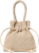 Loeffler Randall Kylie Raffia Drawstring Pouch