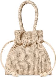 Loeffler Randall Kylie Raffia Drawstring Pouch