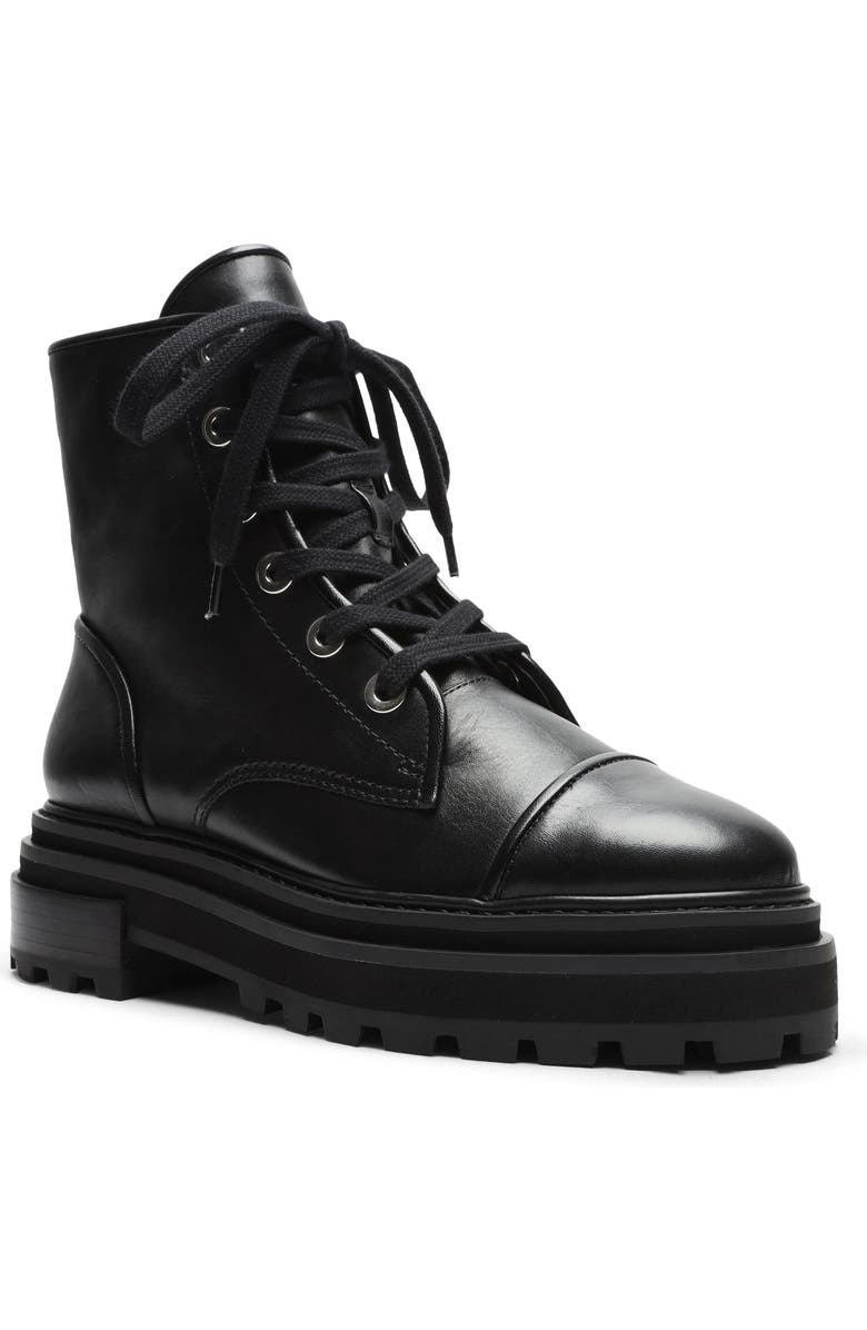 Schutz Maylova Lug Sole Lace-Up Bootie, Main, color,