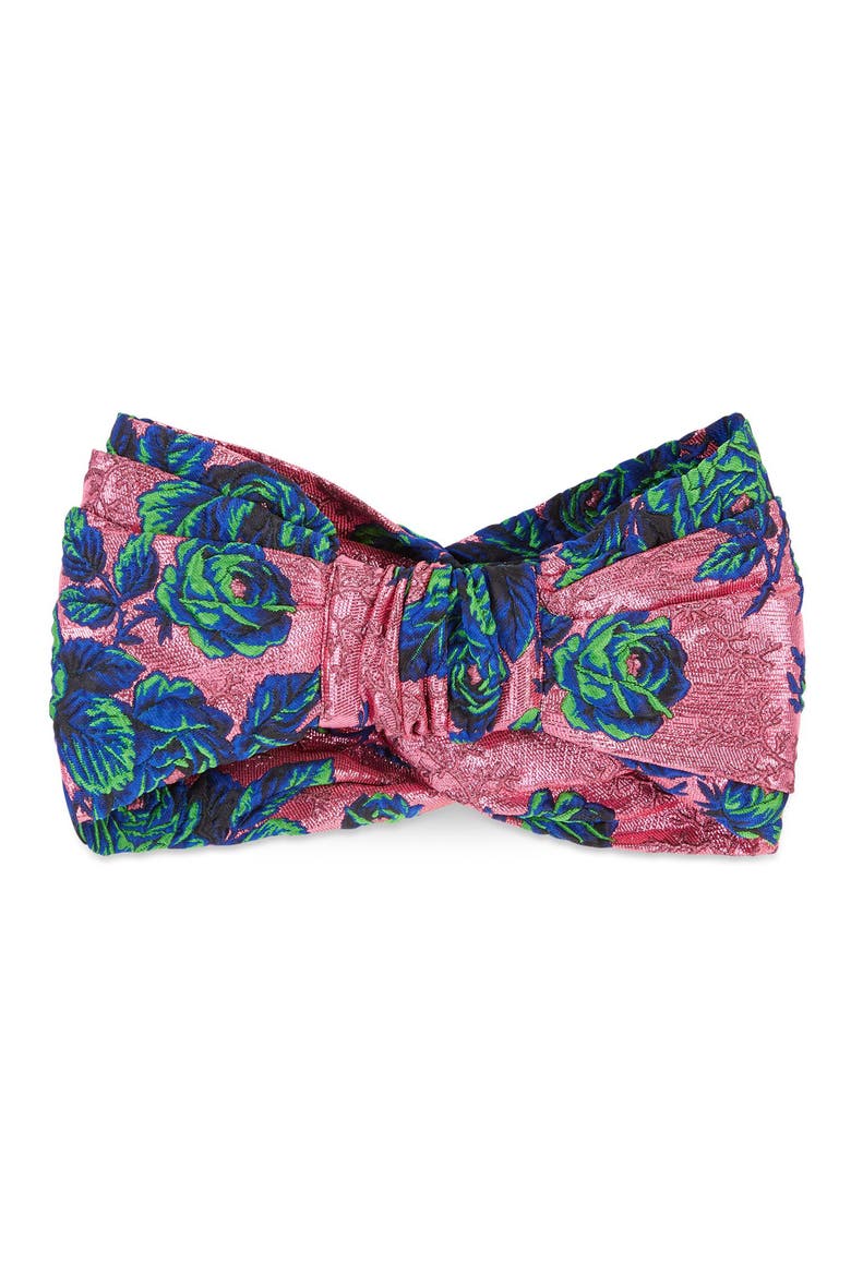 Floral Jacquard Headband, Alternate, color, SIENNA