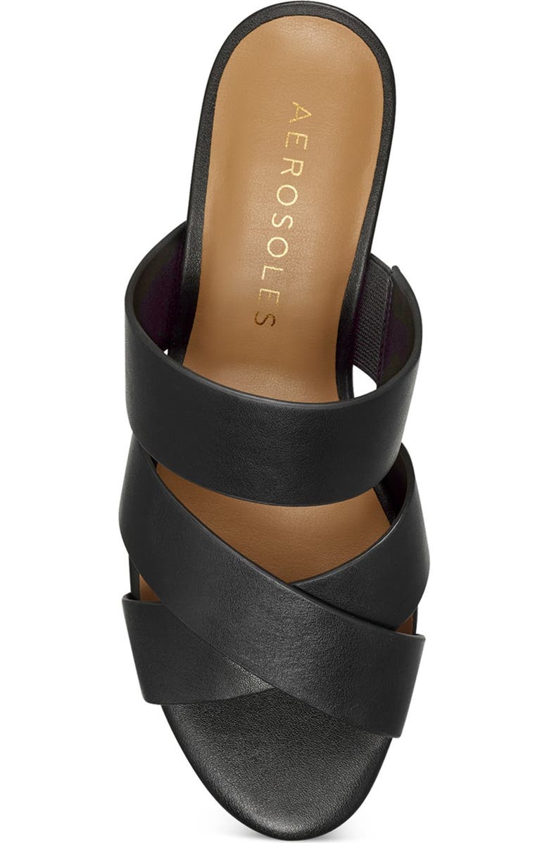 Aerosoles Westfield Leather Wedge Mule - Wide Width Available, Alternate, color,