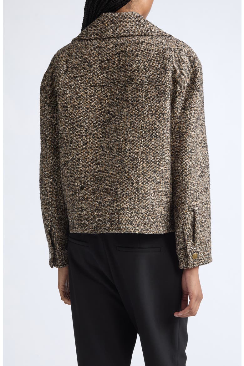 Silversmith Virgin Wool Tweed Jacket, Alternate, color, BLACK MELANGE