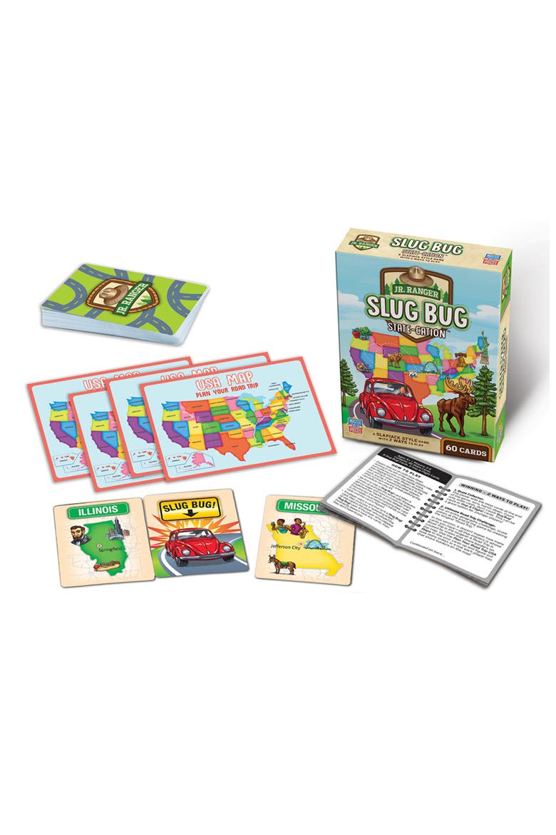 Jr. Ranger State-cation Card Game, Alternate, color, Multicolor