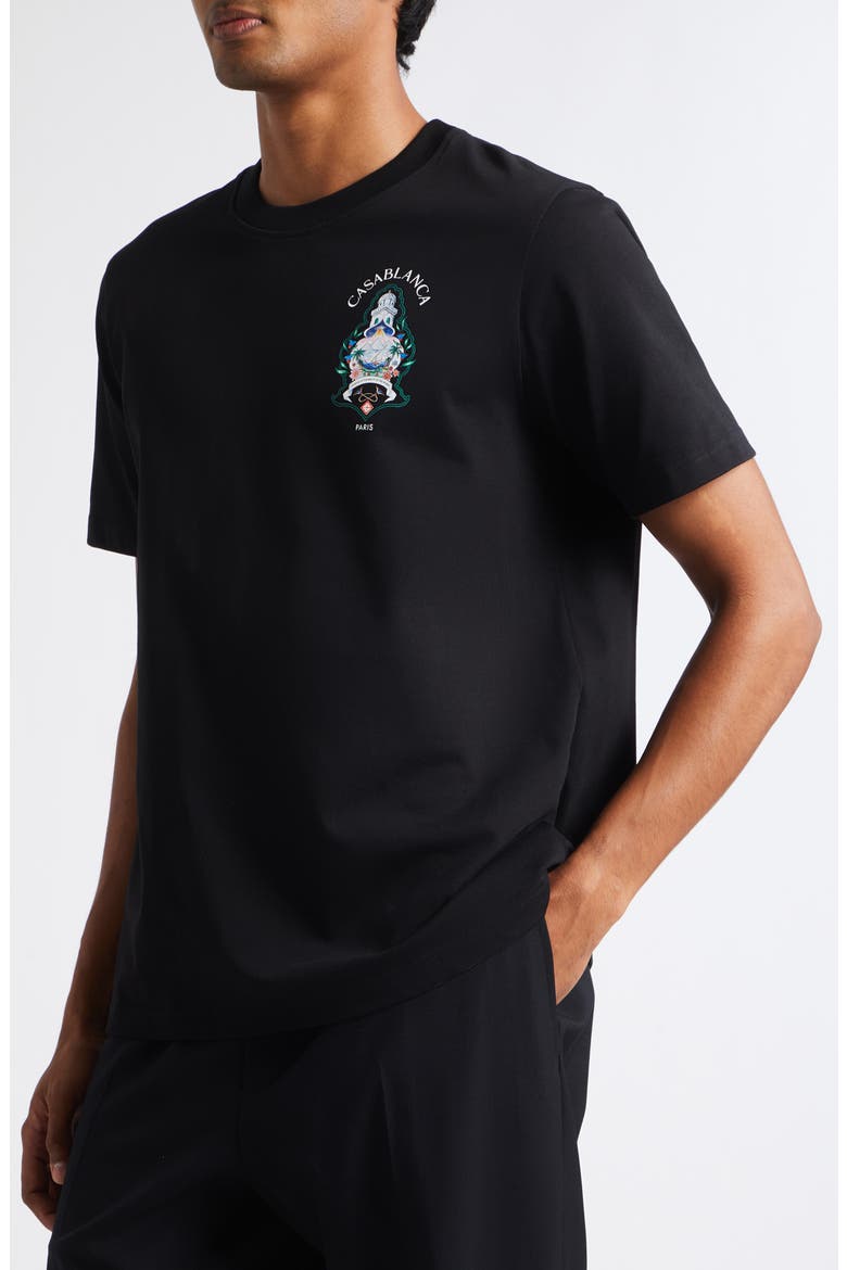 Classic Fit Hotel Emblem Organic Cotton Graphic T-Shirt, Alternate, color, BLACK JERSEY