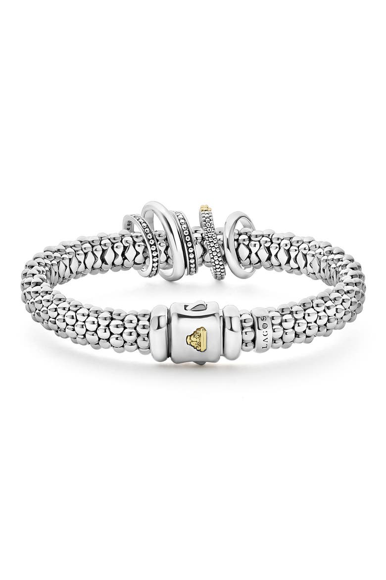 Caviar Lux Pavé Diamond Rope Bracelet, Alternate, color, TWO-TONE