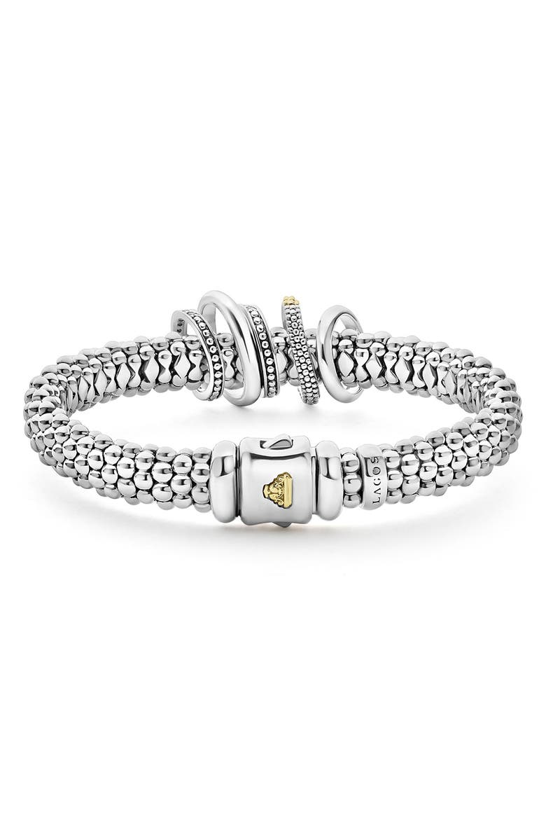 LAGOS Caviar Lux Pavé Diamond Rope Bracelet, Alternate, color, Two-Tone