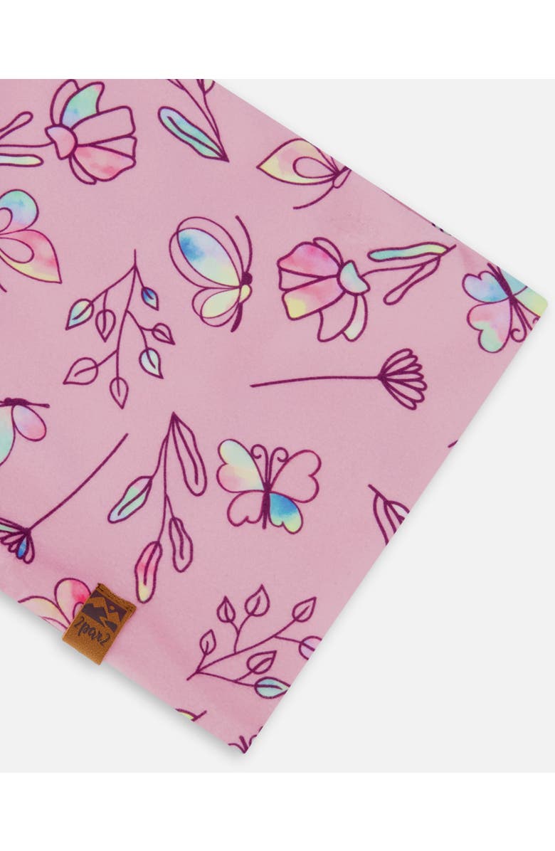 Deux par Deux Girl's Printed Neck Tube Lilac And Multicolored Butterfly, Alternate, color, 