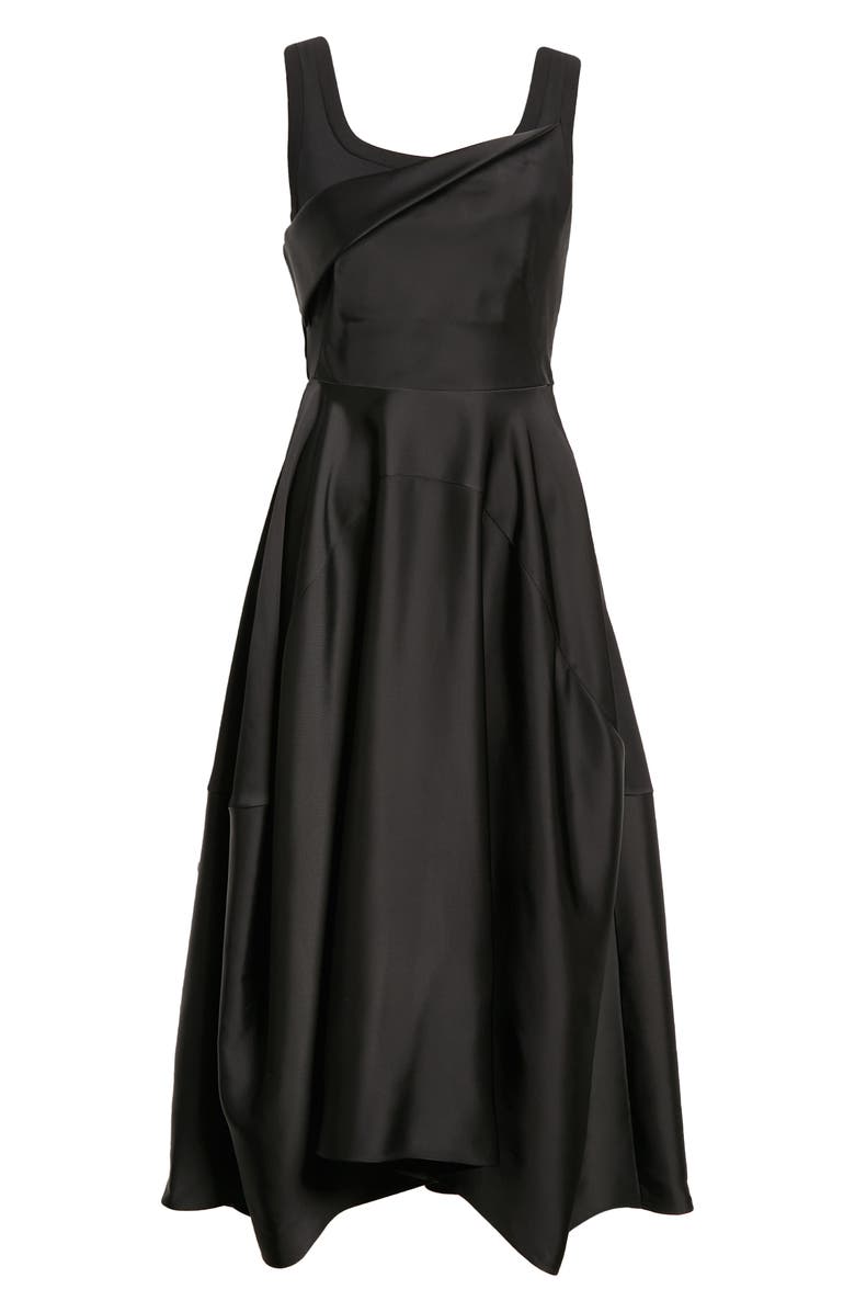 McQueen Scoop Neck Cotton Jersey Midi Dress, Alternate, color, 