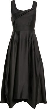 McQueen Scoop Neck Cotton Jersey Midi Dress