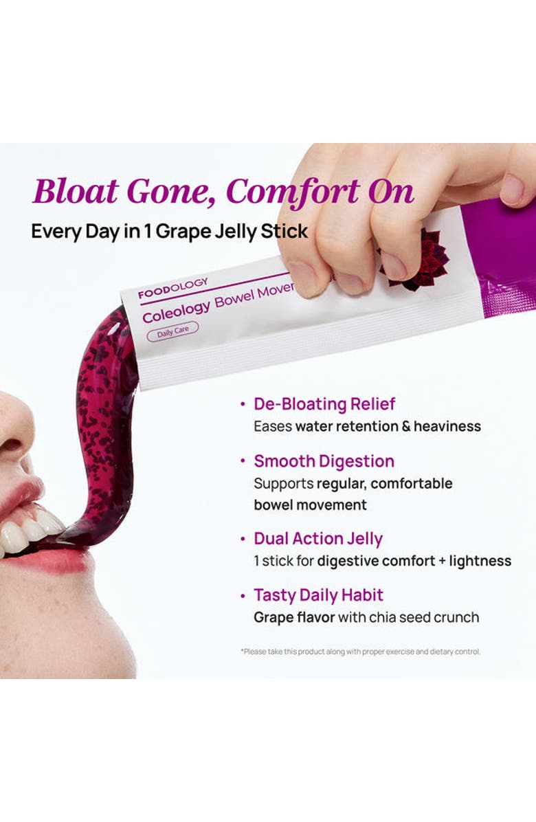 Foodology Coleology Bowel Movement Jelly 10 sticks, Alternate, color, Purple