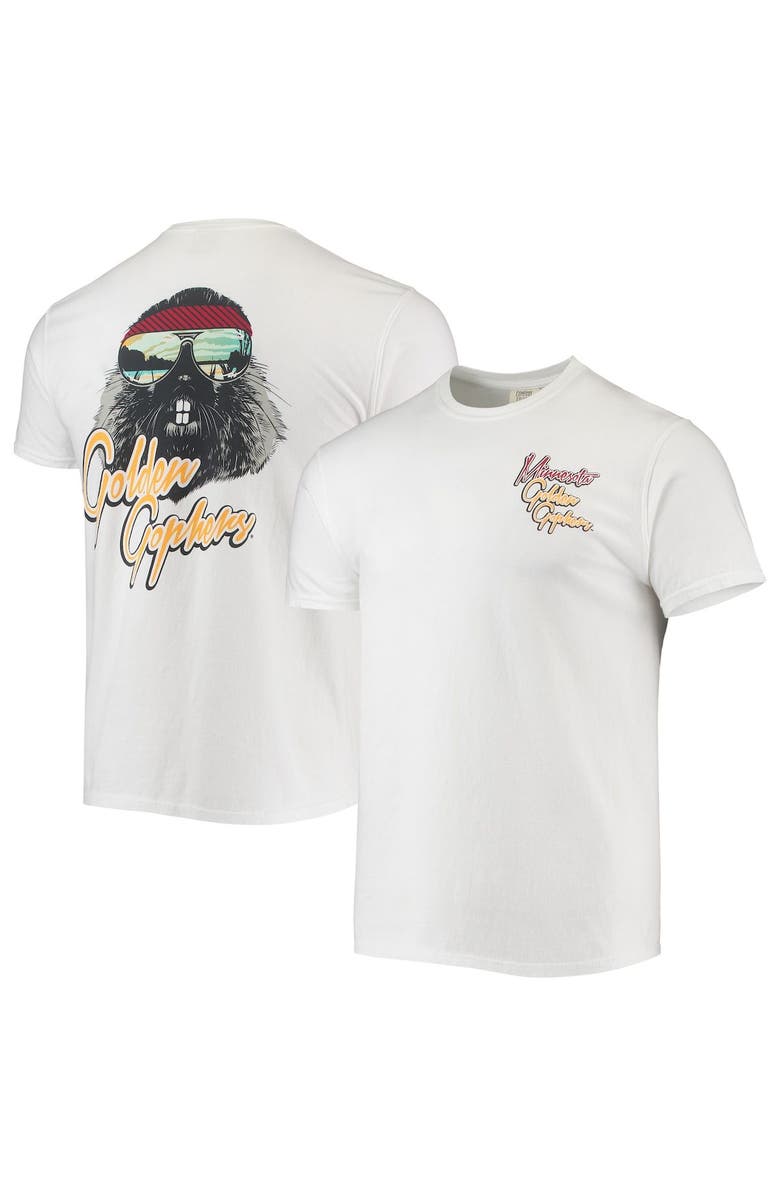 IMAGE ONE Men's White Minnesota Golden Gophers Mascot Bandana T-Shirt, Main, color, 