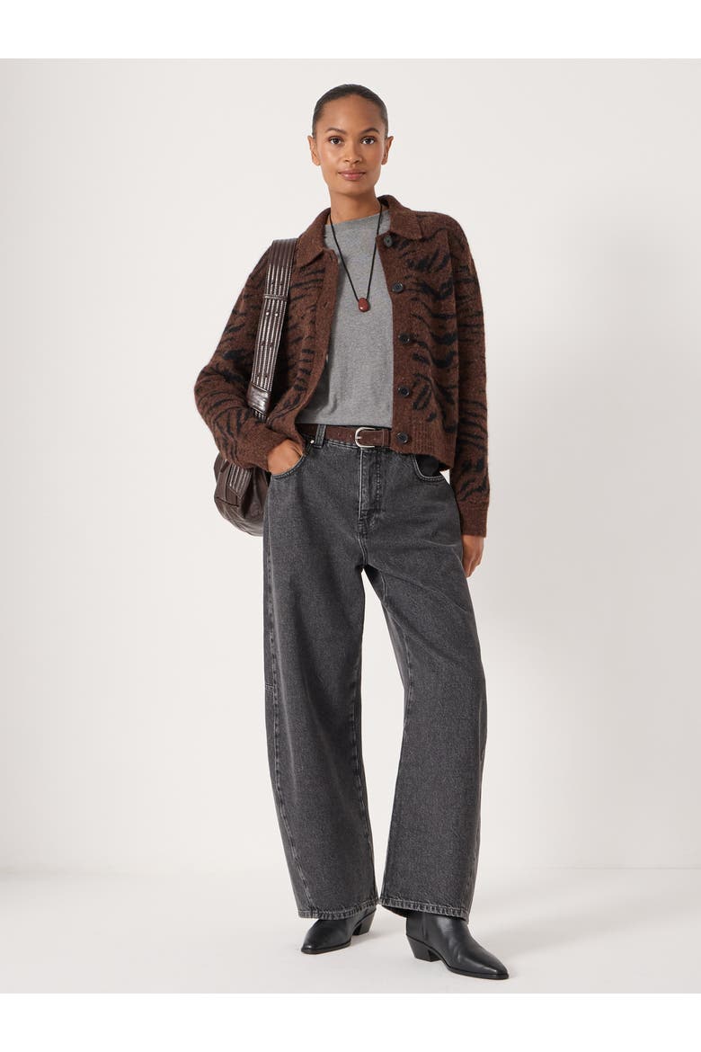 Wool Blend Jacquard Shirt Jacket, Alternate, color, Dark Brown