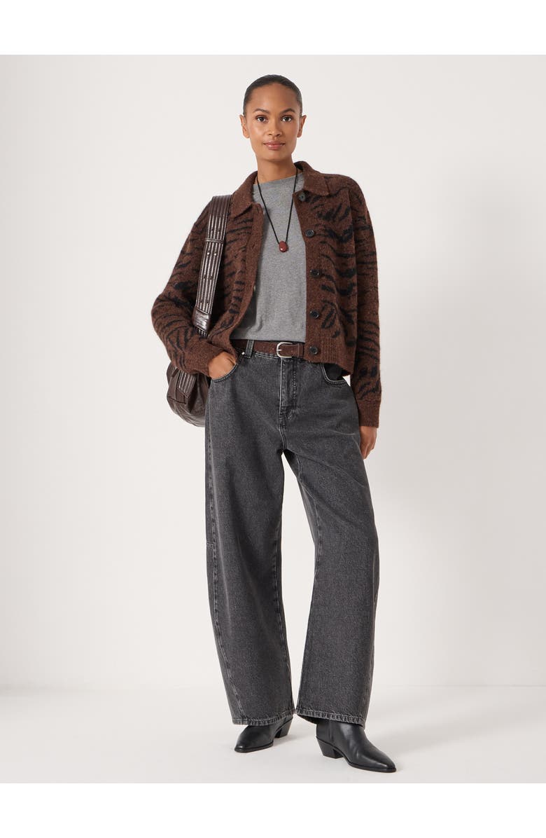 Hush Wool Blend Jacquard Shirt Jacket, Alternate, color, Dark Brown