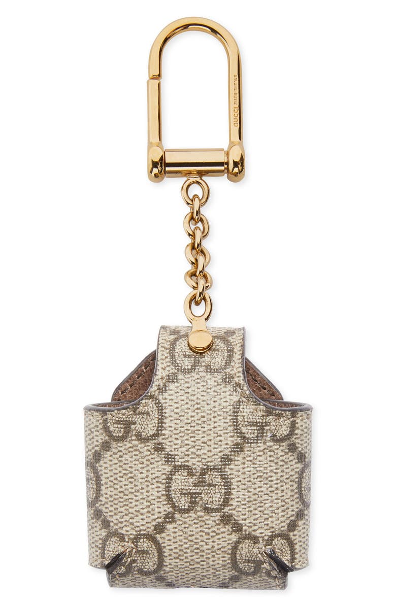 Gucci Ophidia GG Supreme AirPod Case Bag Charm, Alternate, color,