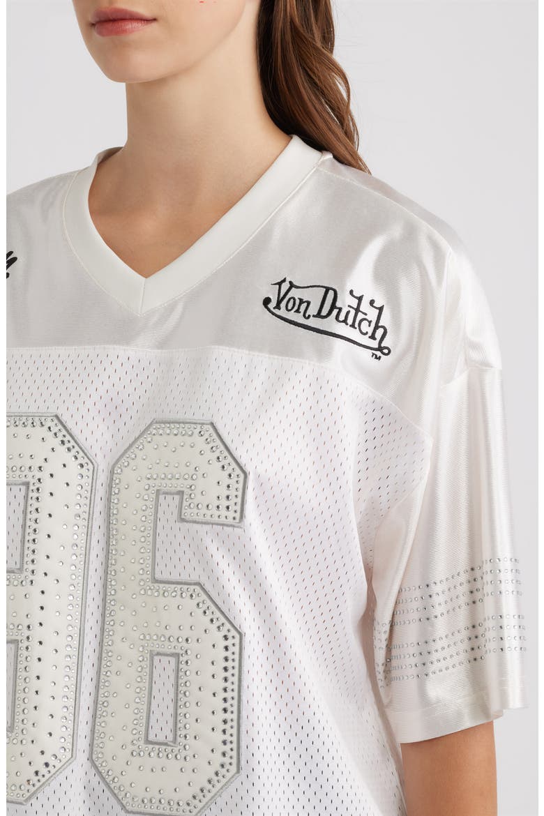 Cropped Football Jersey, Alternate, color, GARDENIA