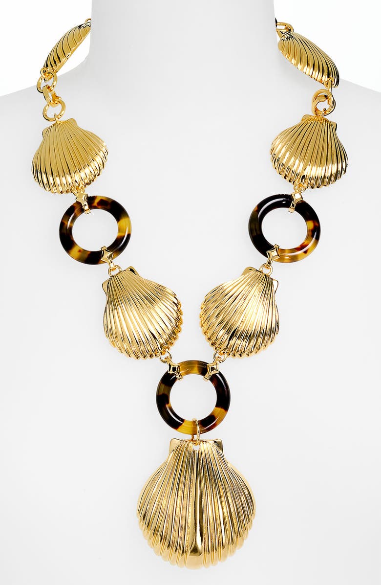 Tory Burch 'Sheldon' Statement Y-Necklace, Main, color, 