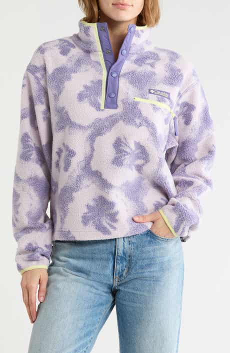 Helvetia II Print Crop Fleece Pullover