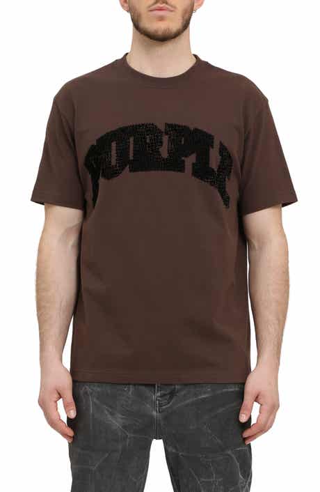 Flocked Logo Heavyweight Cotton Graphic T-Shirt