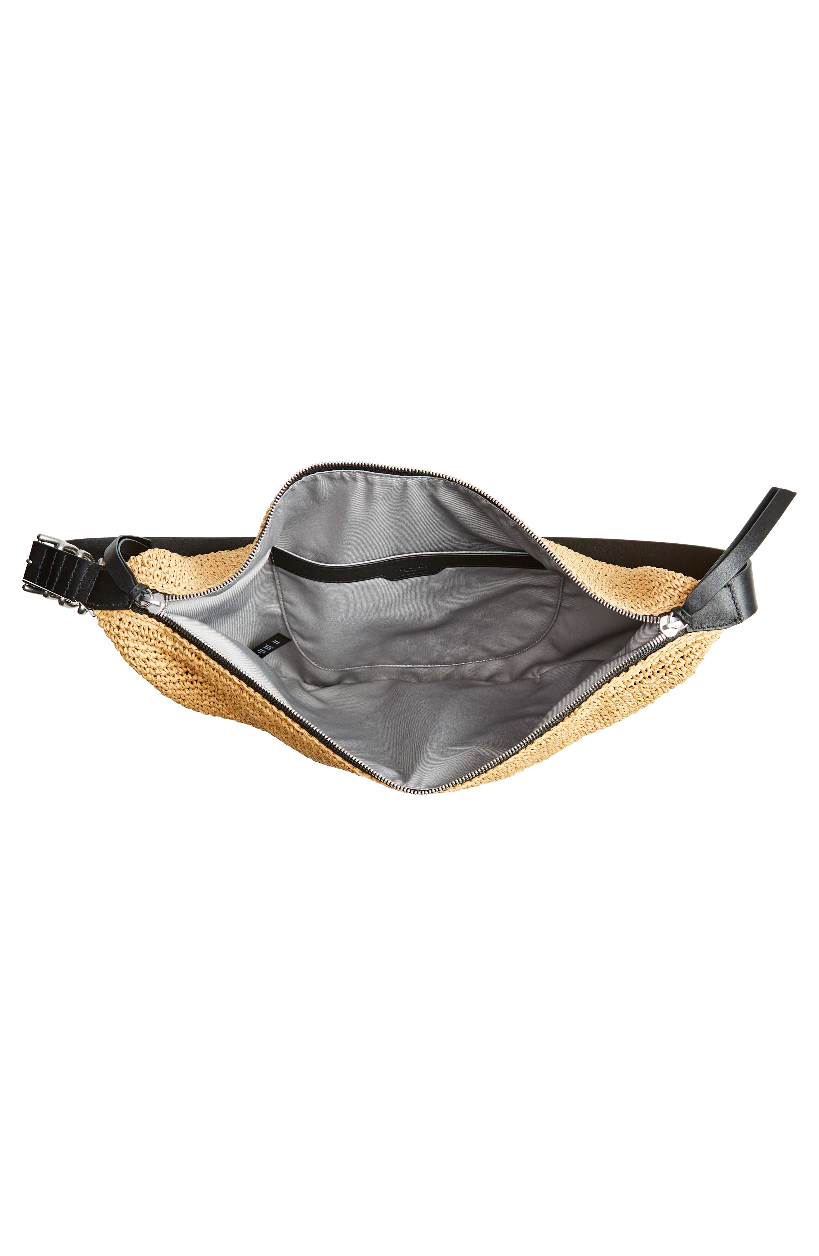 rag & bone Spire Straw Hobo Bag, Alternate, color, 
