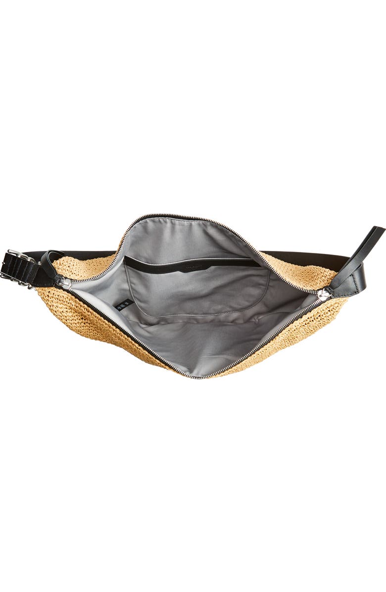 rag & bone Spire Straw Hobo Bag, Alternate, color, Natural