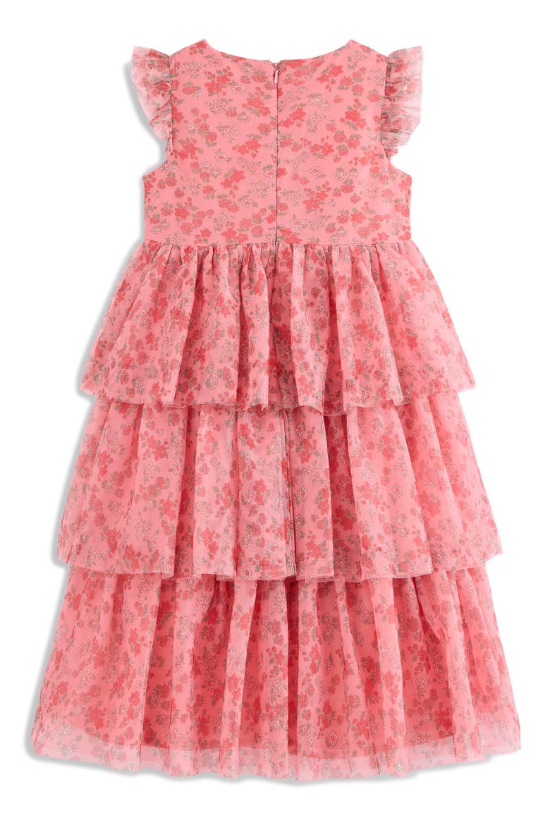 Kids' Heart Tulle Party Dress, Alternate, color, STRAWBERRY PINK MEADOW FLORAL