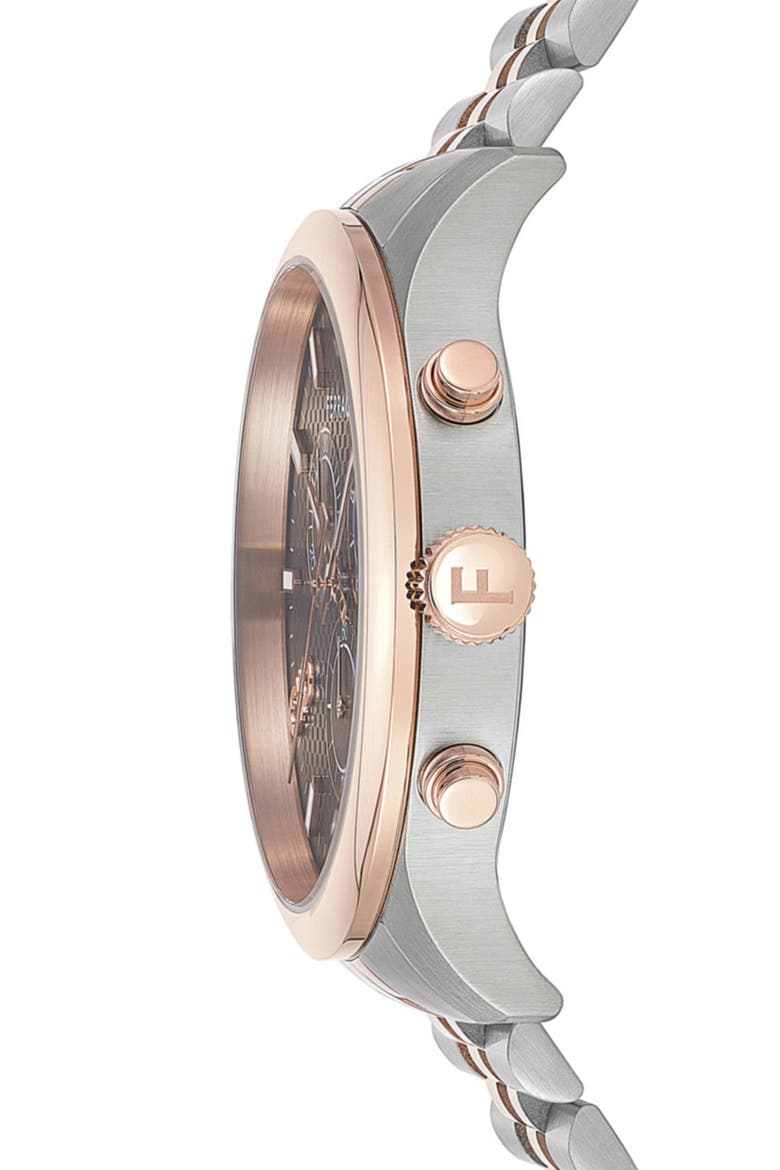Duo Chrono Bracelet Watch, Alternate, color, TWO TONE