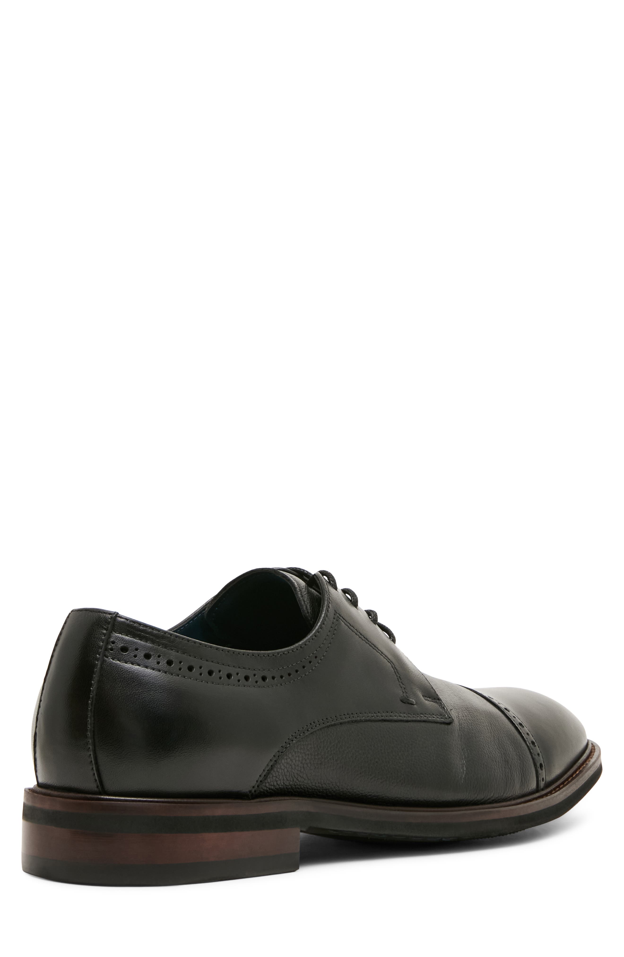 Belen Leather Cap Toe Derby, Alternate, color, BLACK LEATHER