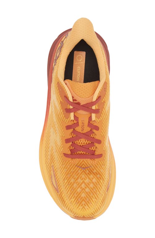 Hoka Clifton 9 Running Shoe In Orange