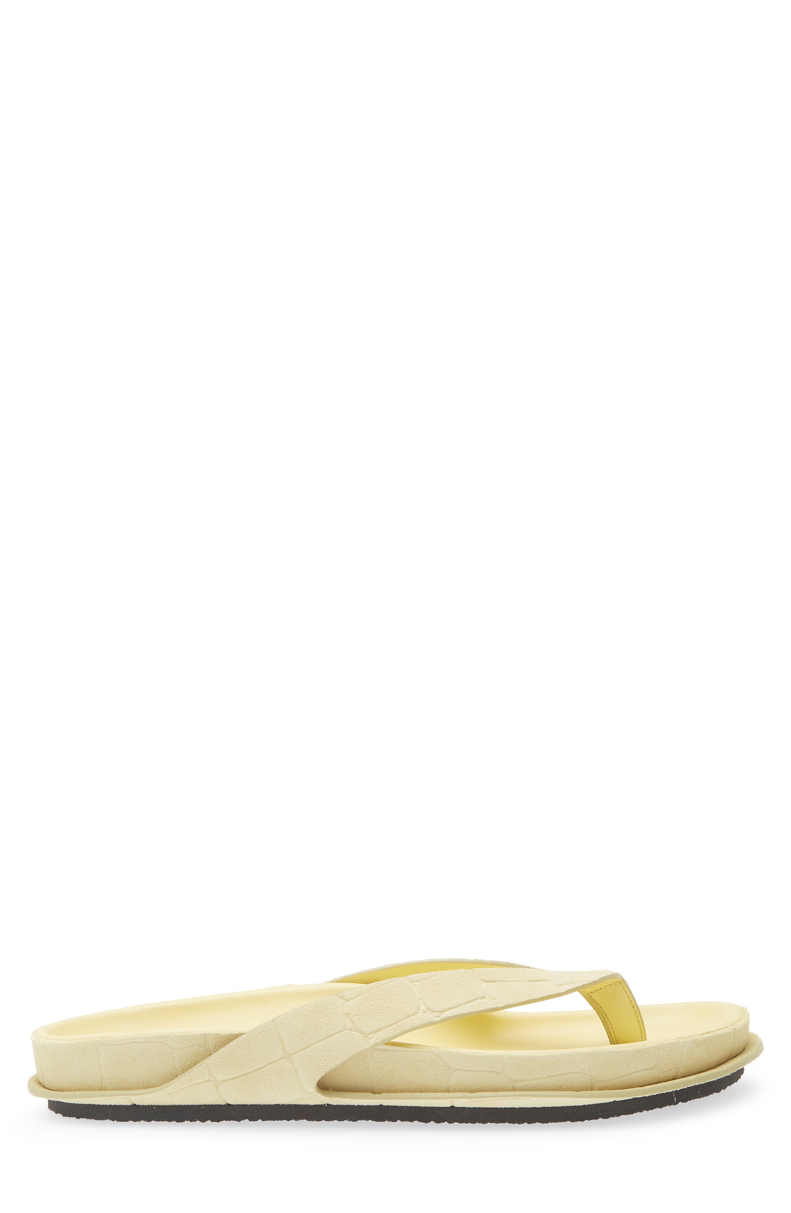 Jacquemus Les Tongs Croc Embossed Water Repellent Flip Flop, Alternate, color, Pale Yellow 205