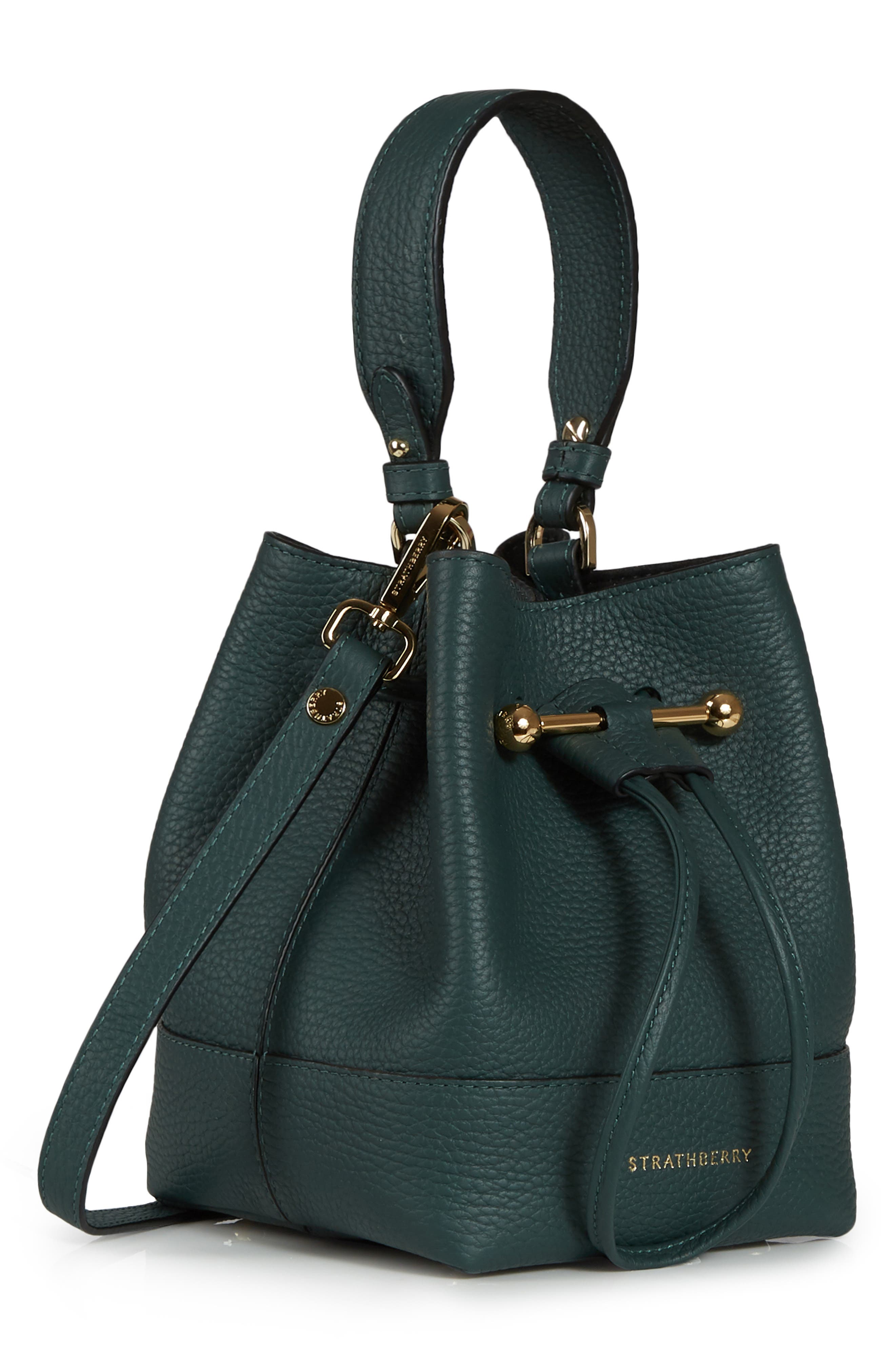 Strathberry Lana Osette Bicolor Leather Crossbody Bucket Bag, Alternate, color, 