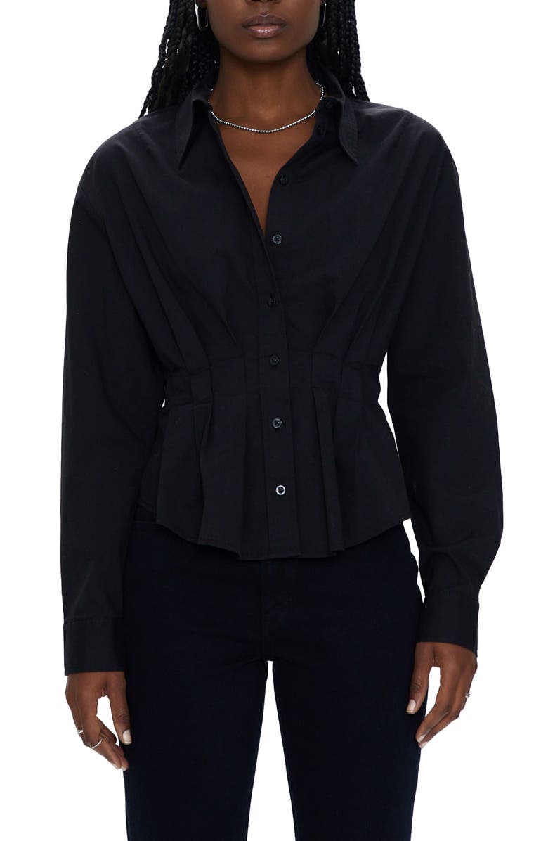 Pistola Julie Cinch Waist Stretch Cotton Shirt, Main, color,