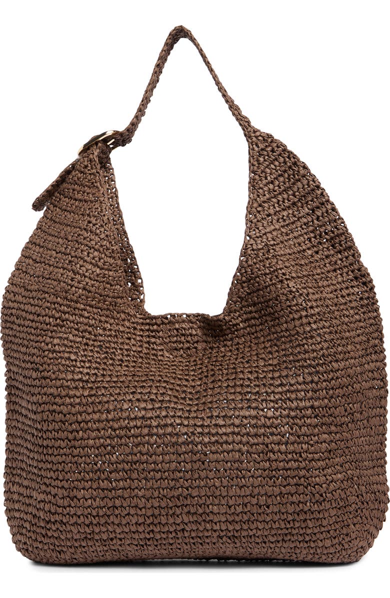 Collection XIIX Slouchy Straw Bag, Main, color, Chocolate