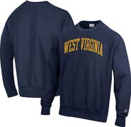Champion Men's Champion Navy West Virginia Mountaineers Arch Reverse Weave Pullover Sweatshirt