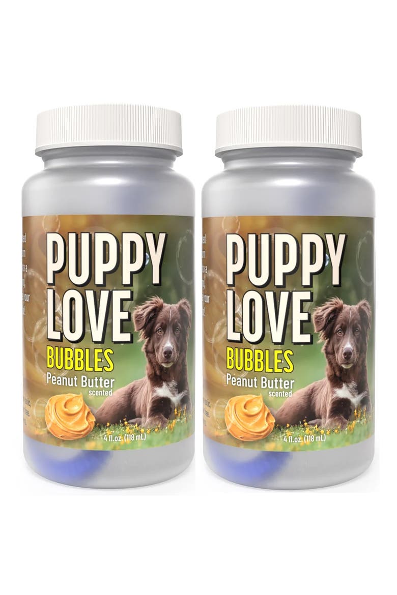 Puppy Love Bubbles 2 Pack Peanut Butter Scented 4Oz. Bottles, Alternate, color, Multicolored