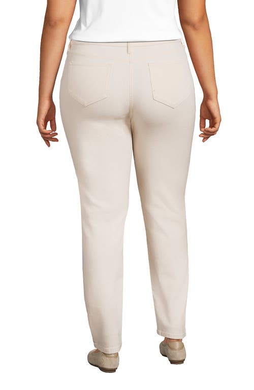 Lands' End Recover Mid Rise Straight Leg Blue Jeans In Natural