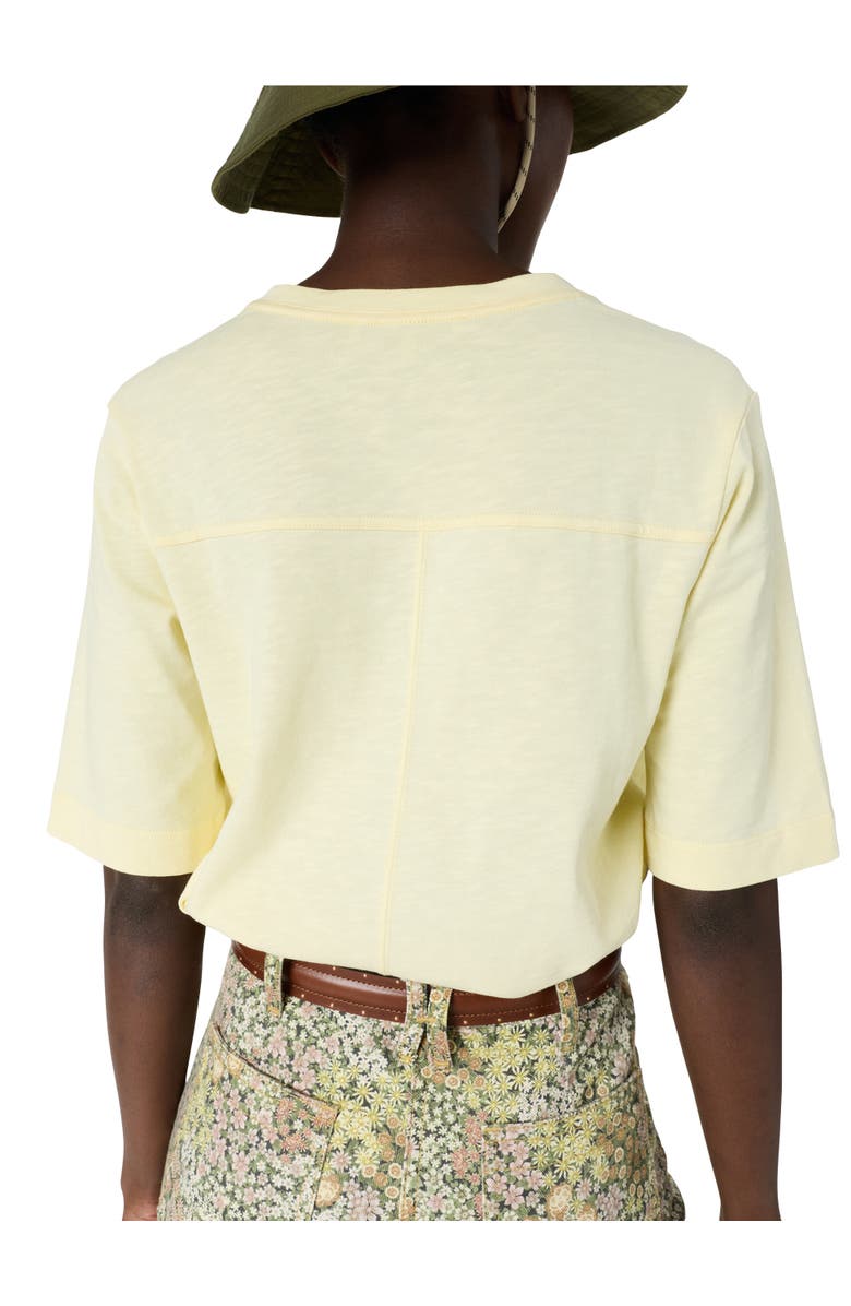 GERARD DAREL Marisa V-Neck Short Sleeve T-Shirt, Alternate, color, Yellow